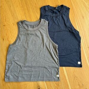 VUORI Gray and Blue Energy Tank Tops